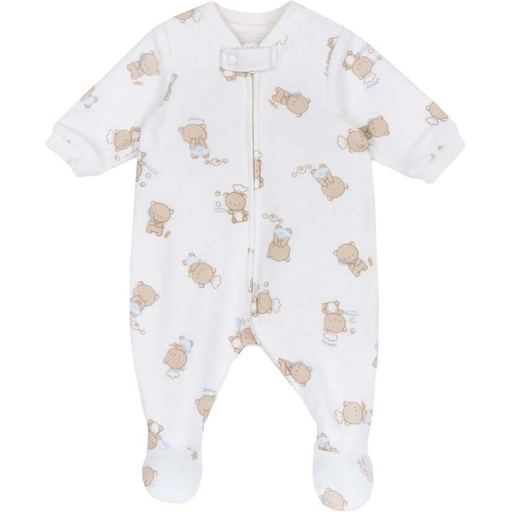 Tutina CHICCO modello pigiamone in spugna in cotone azzurro 1 mese - 12 mesi