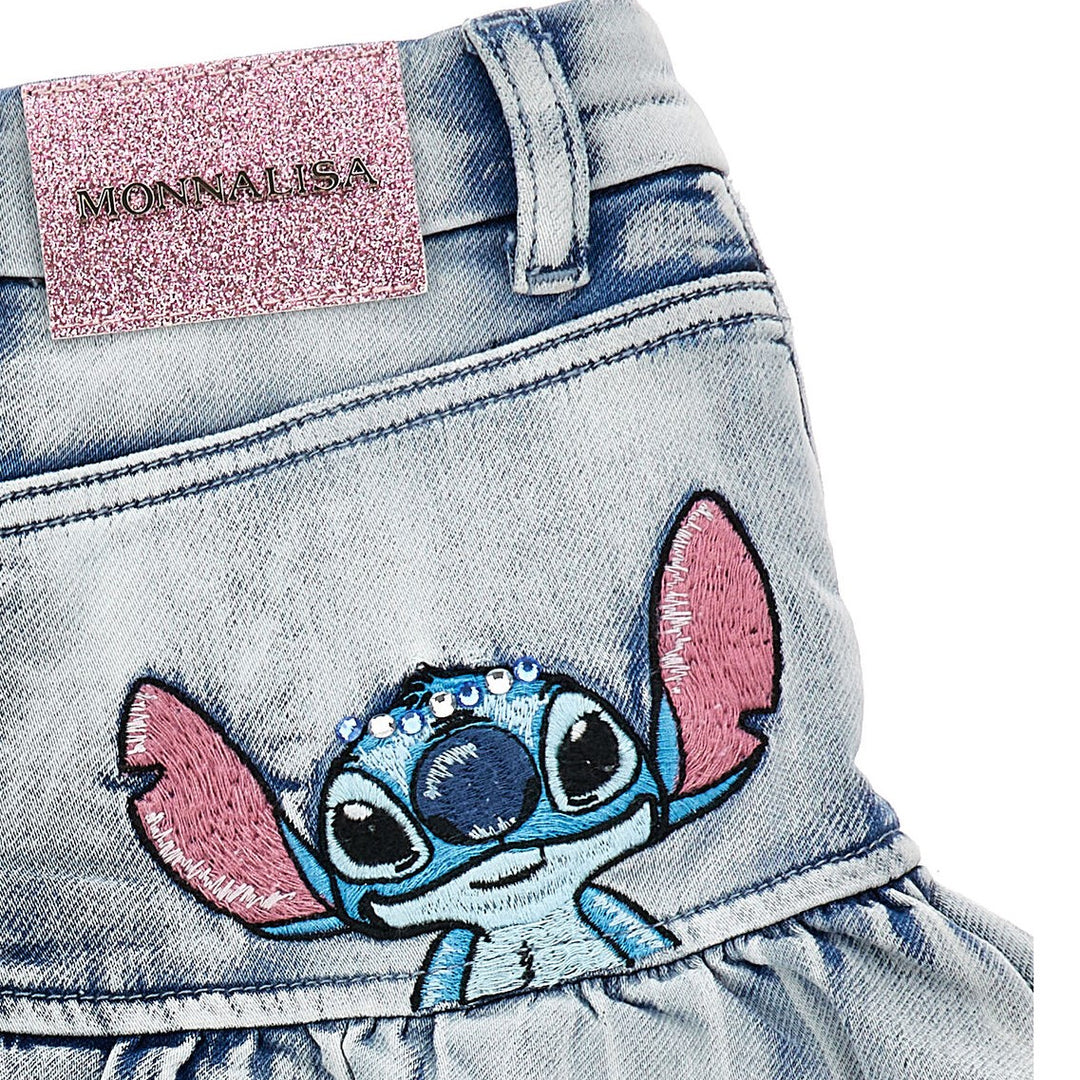 Gonna Monnalisa tema stitch in jeans 2 anni - 10 anni