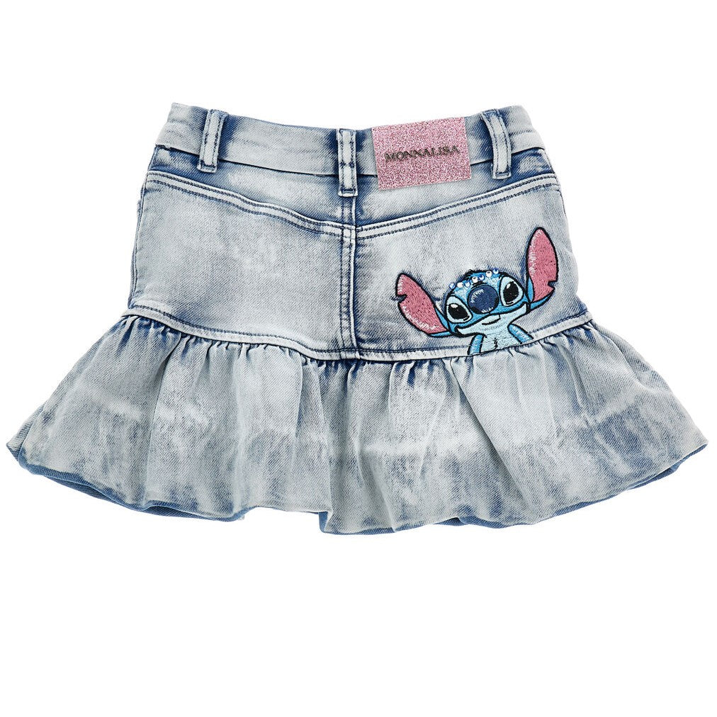Gonna Monnalisa tema stitch in jeans 2 anni - 10 anni