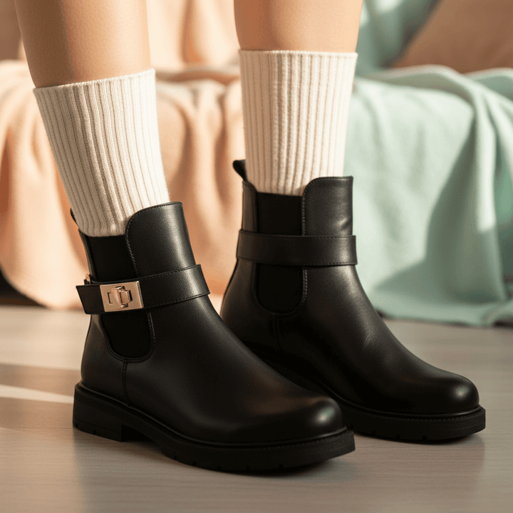 Stivaletti by Sofia neri indossati