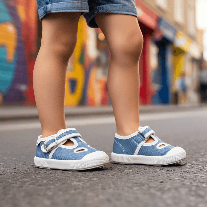 Superga jeans - lifestyle bambina e bambino strada colorata