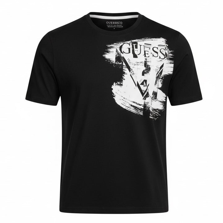 T-shirt GUESS nera con logo bianco 8 anni - 16 anni