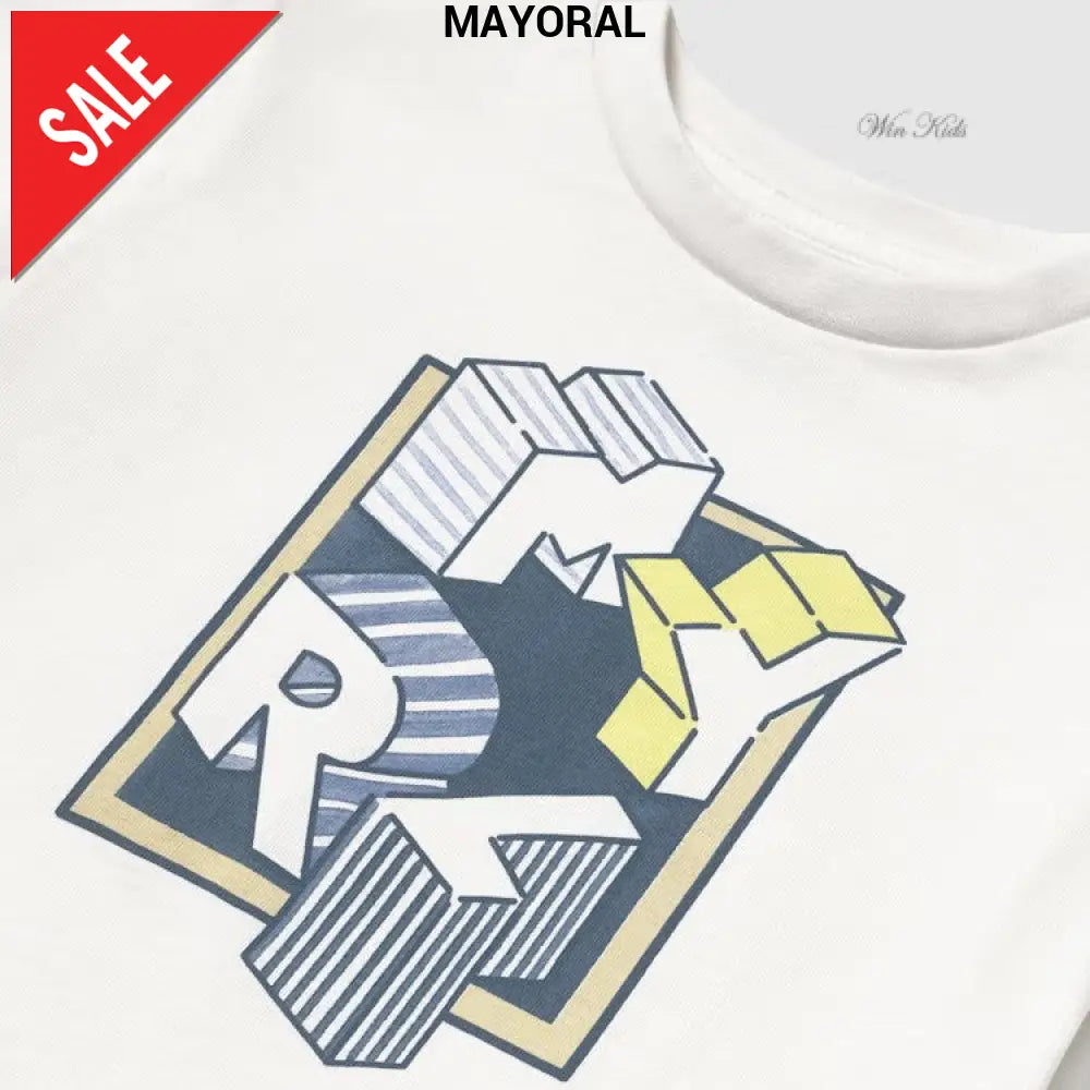 T-shirt MAYORAL a maniche corte bianca 6 mesi - 4anni T-shirt