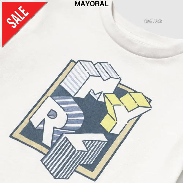 T-shirt MAYORAL a maniche corte bianca 6 mesi - 4anni T-shirt