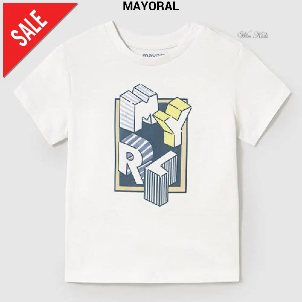 T-shirt MAYORAL a maniche corte bianca 6 mesi - 4anni T-shirt