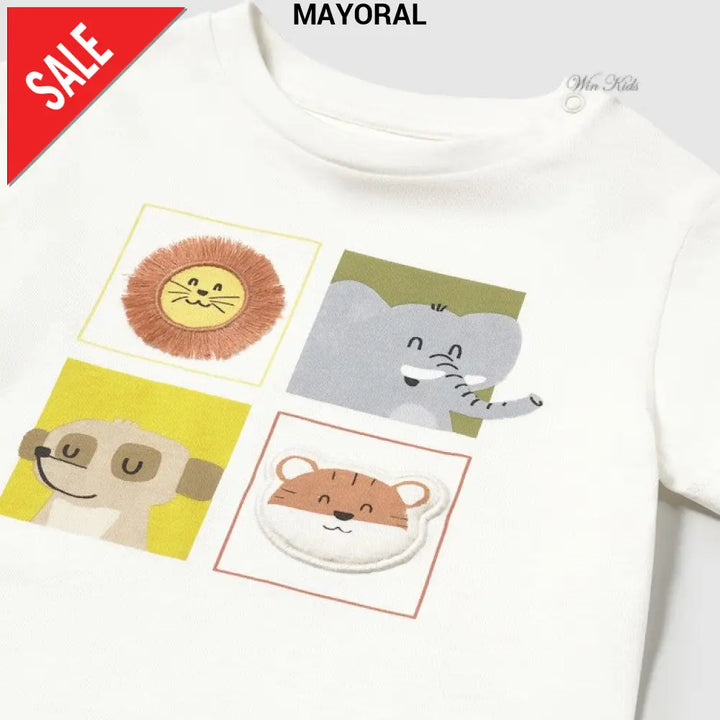 T-shirt MAYORAL animali savana 6 mesi - 4 anni T-shirt