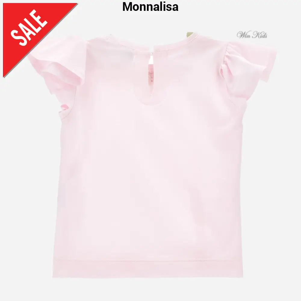 T-shirt MONNALISA rosa con margherite 3 mesi - 36 mesi T-shirt