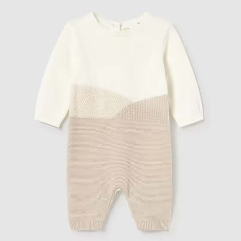 MAYORAL mameluco tricot beige 0 meses - 3 meses