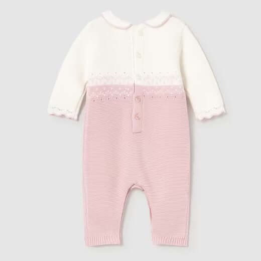 Tutina MAYORAL in tricot panna e rosa  0 mesi - 3 mesi