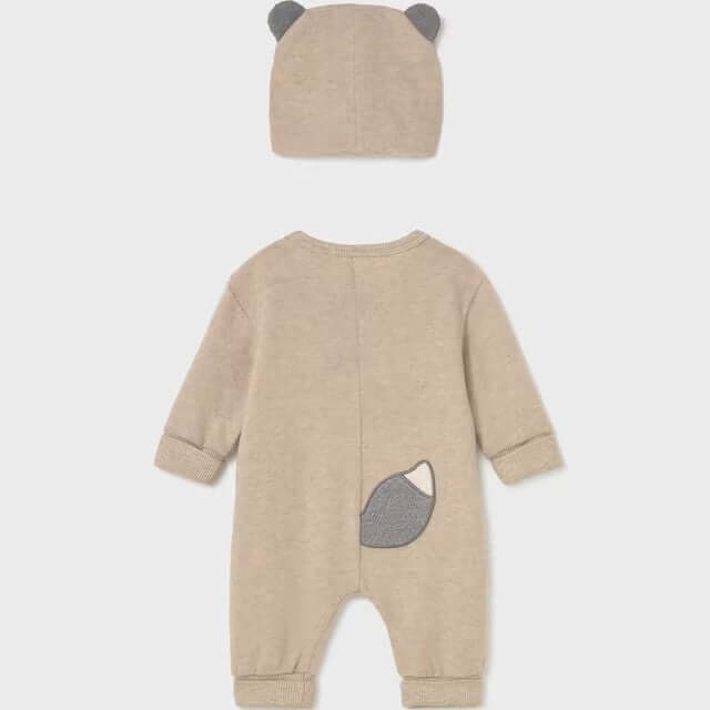 MAYORAL pelele y gorro osito beige 1 mes - 6 meses