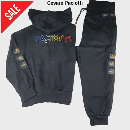 Tuta CESARE PACIOTTI baby kids e junior nera 6 mesi - 16 anni Tuta