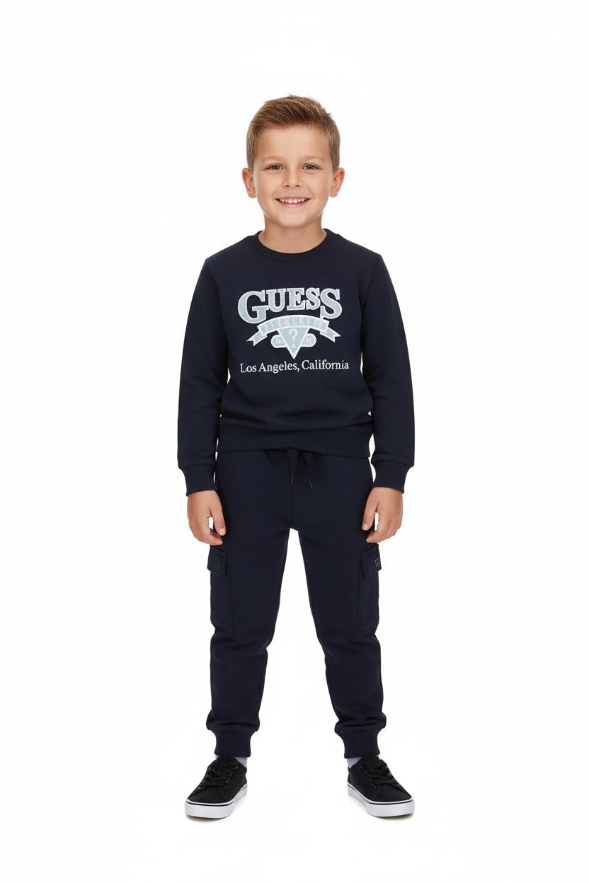 Tuta GUESS blu da bambino dalla taglia 2 anni alla 8 anni
