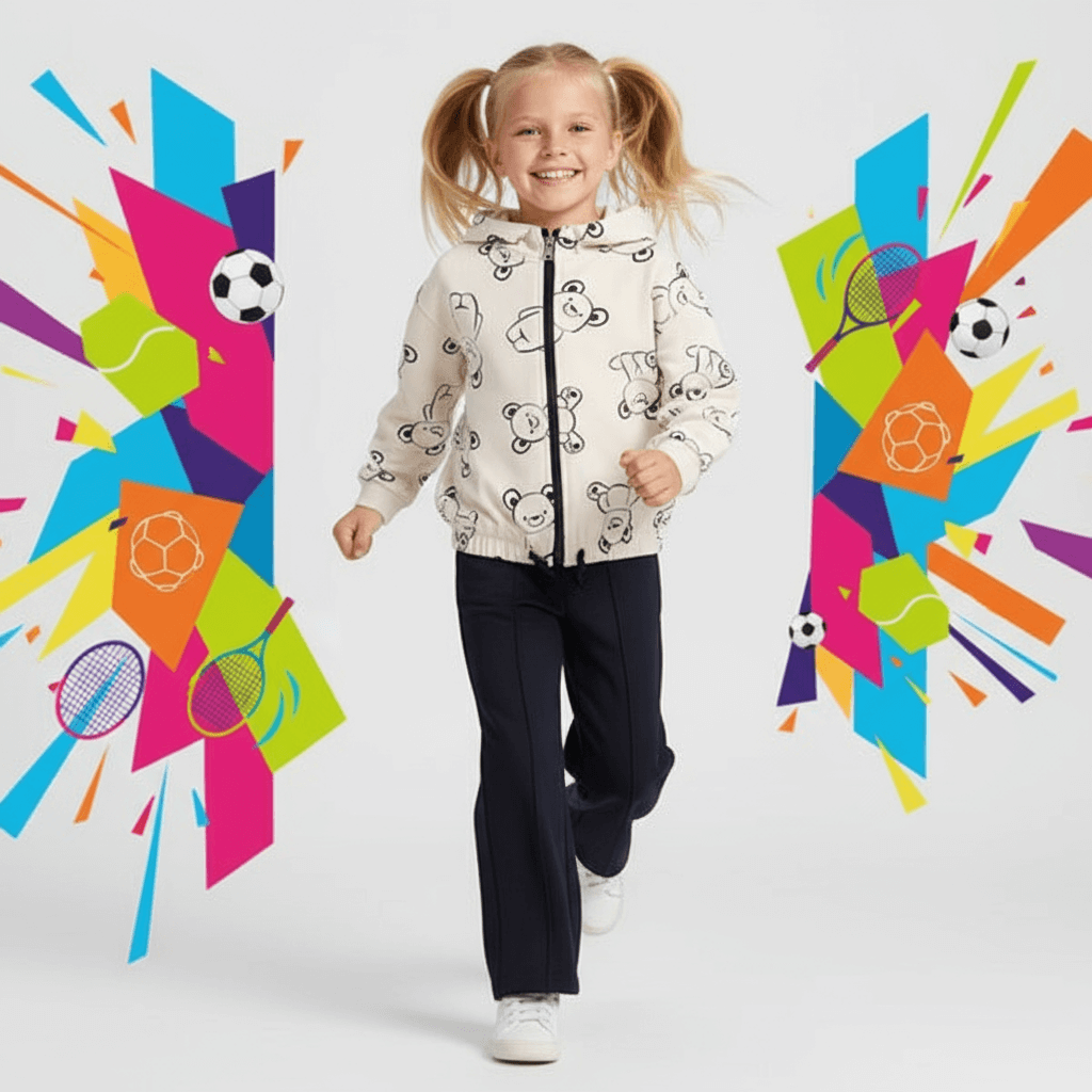 Tuta MAYORAL bambina bionda sfondo accattivante