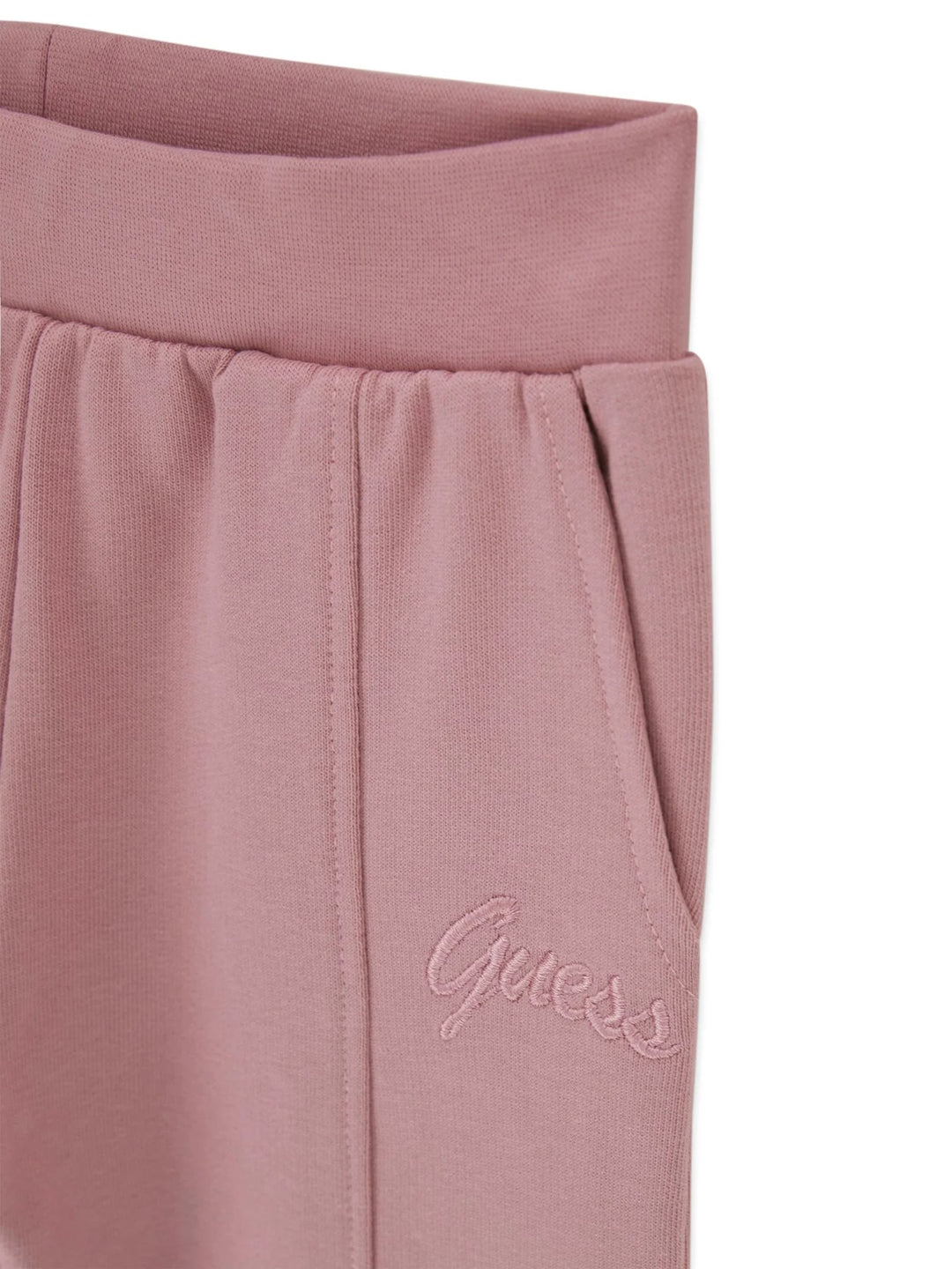 Macacão GUESS com maxi logo e lantejoulas em Nude Pink