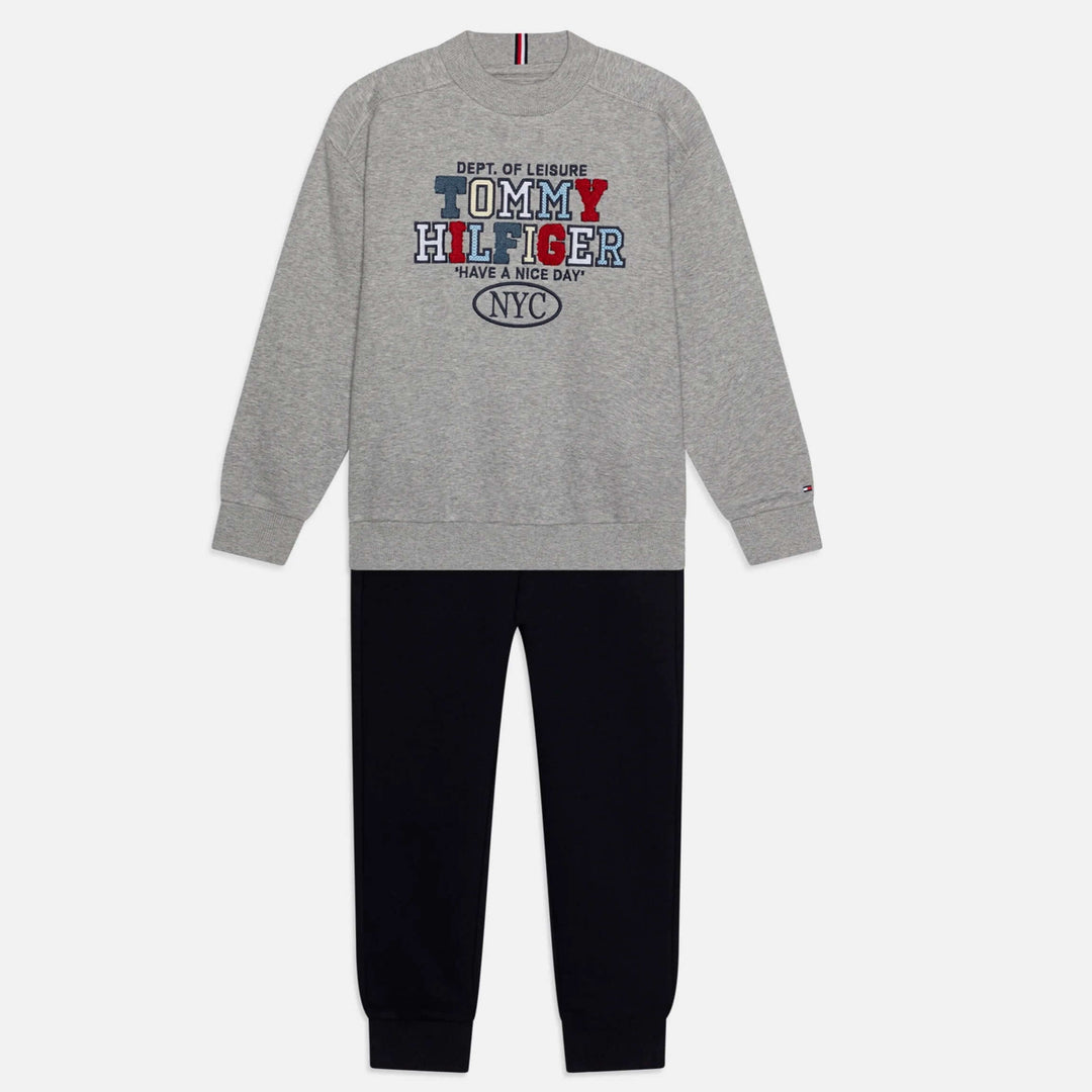 TOMMY HILFIGER tracksuit with fleece logo and brushed interior 12 months - 16 years