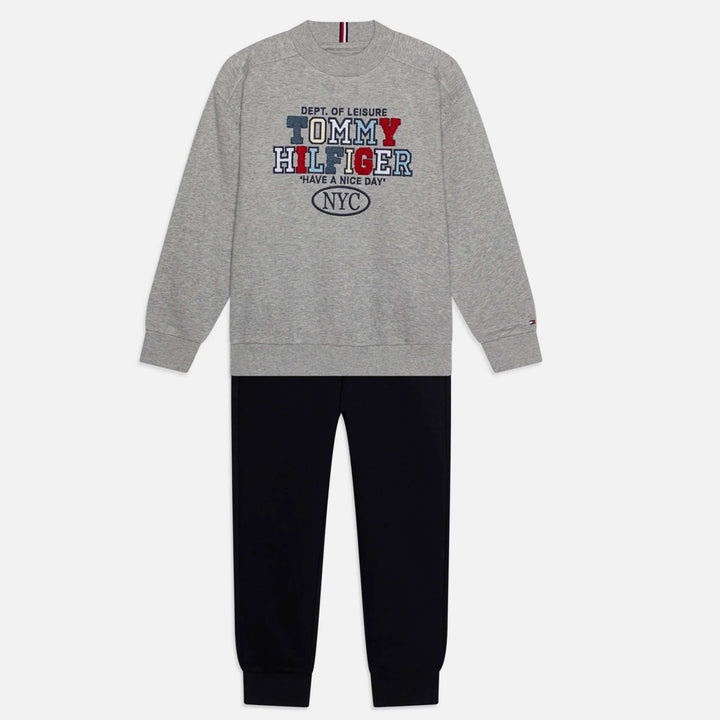 TOMMY HILFIGER tracksuit with fleece logo and brushed interior 12 months - 16 years
