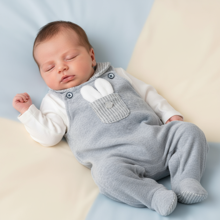 Tutina CHICCO ciniglia tema coniglietto - Vista frontale