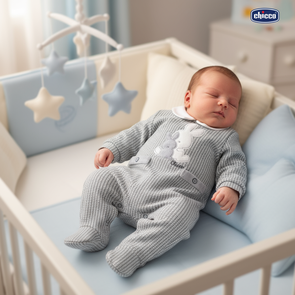 Tutina CHICCO piedi tema coniglietto - Neonato