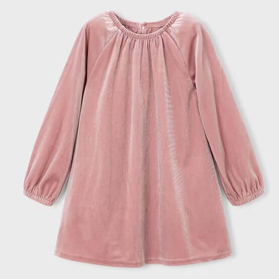 Abito MAYORAL in velluto rosa con fiocco sul retro 2 anni - 10 anni