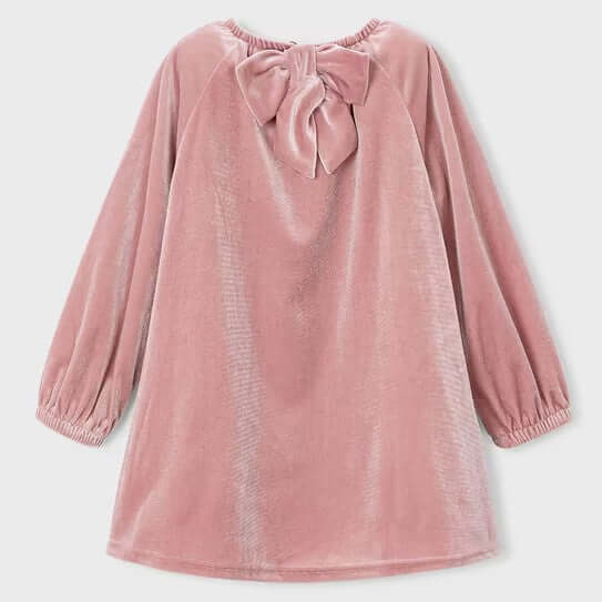 Abito MAYORAL in velluto rosa con fiocco sul retro 2 anni - 10 anni
