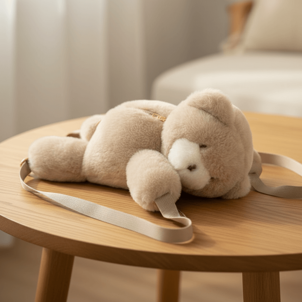 MAYORAL beige bear backpack