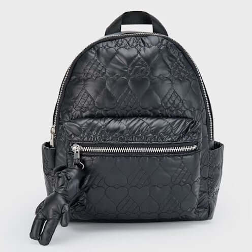 MAYORAL Mochila Negra con Colgante Teddy - Mochila Acolchada para Niña