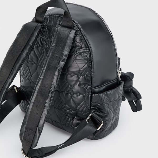 MAYORAL Mochila Negra con Colgante Teddy - Mochila Acolchada para Niña