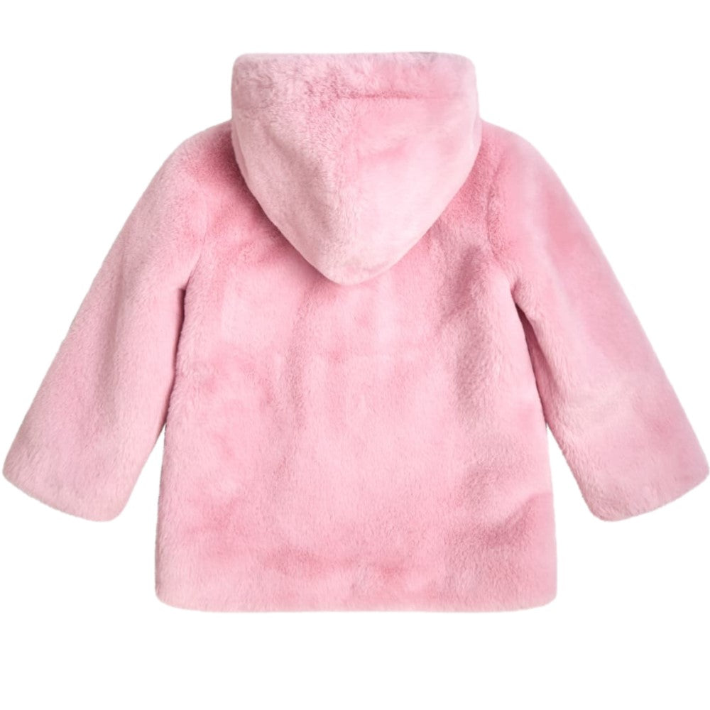 Guess pink fur coat shop