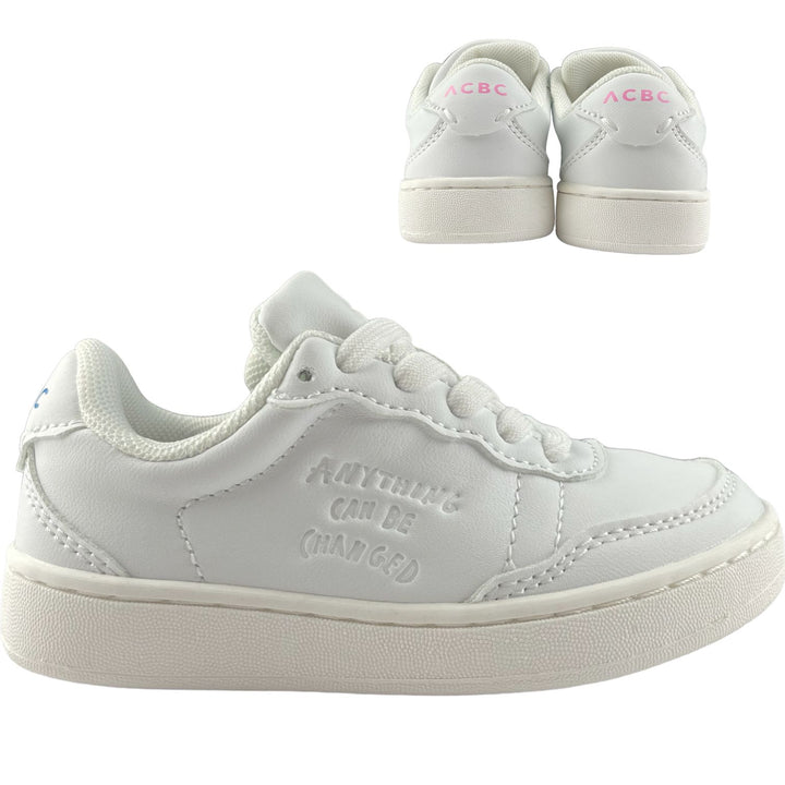 White pink ACBC shoes from 24 to 35