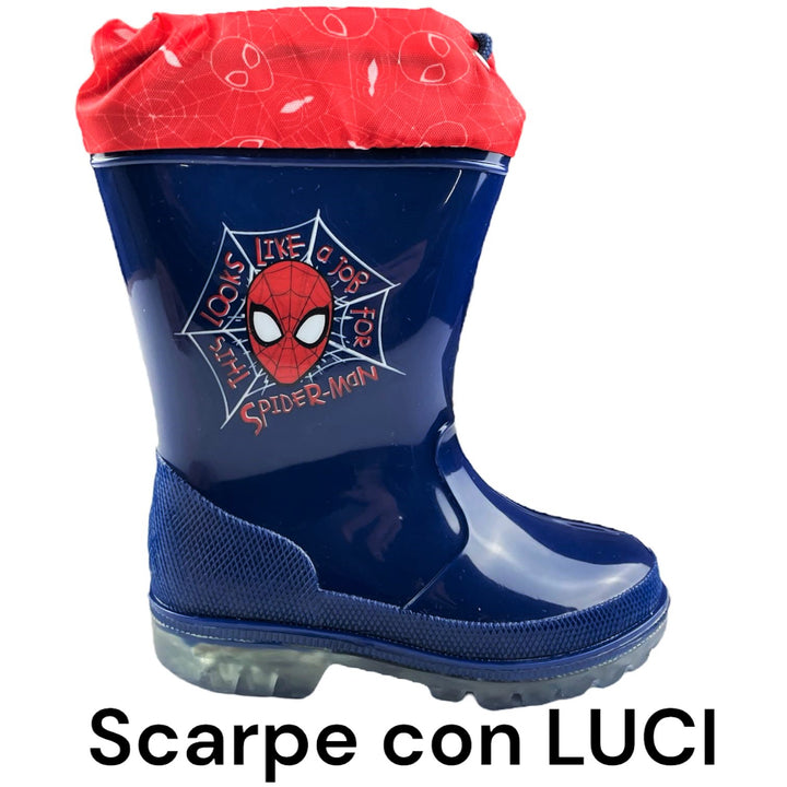 Galosce con luci Spider man dal 24 fino al 32