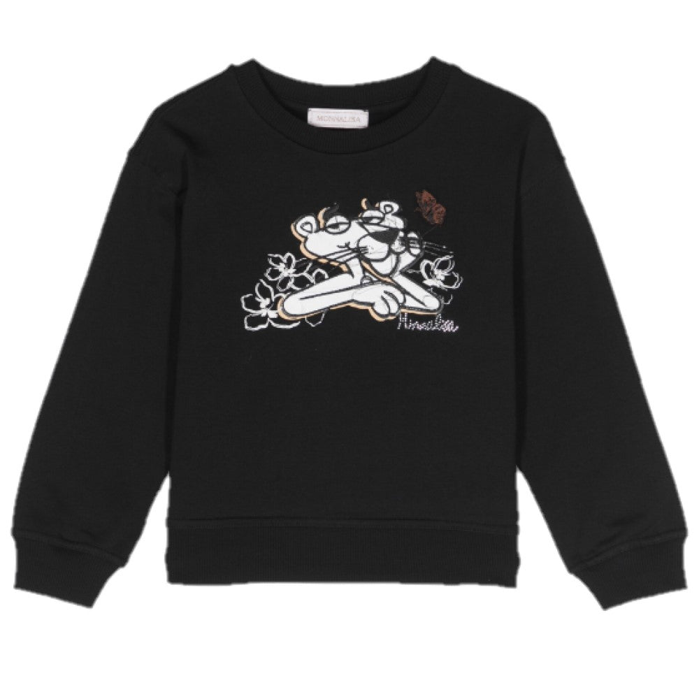 Monnalisa Pantara pink sweatshirt